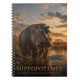 Nijlpaard Afrikaanse rivier DIEREN Notitieboek
