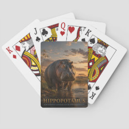 Nijlpaard Afrikaanse Rivier DIEREN Poker Pokerkaarten