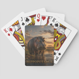 Nijlpaard Afrikaanse Rivier DIEREN Poker Pokerkaarten