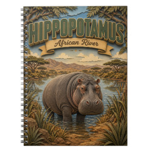 Nijlpaard Afrikaanse Rivier POPCUT Notitieboek