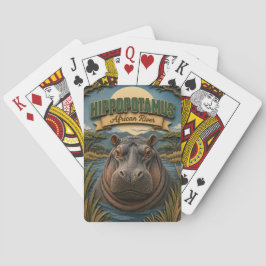 Nijlpaard Afrikaanse Rivier POPCUT Pokerkaarten