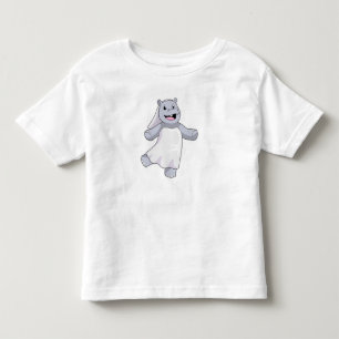 Nijlpaard als bruid met sluier kinder shirts