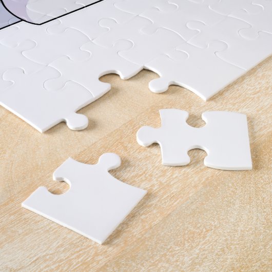 Nijlpaard als bruid met sluier legpuzzel (Zijkant)