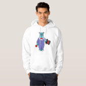 Nijlpaard als Bruidegom met Pak & Roos Hoodie (Voorkant volledig)