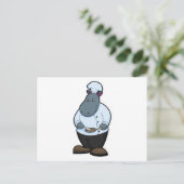 Nijlpaard als kok met pan briefkaart (Staand voorkant)