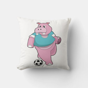 Nijlpaard als voetballer met voetbal.PNG Kussen