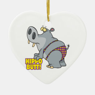 nijlpaard billen bikini nijlpaard keramisch ornament