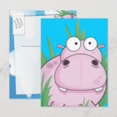 Nijlpaard Briefkaart (Voorkant / Achterkant)