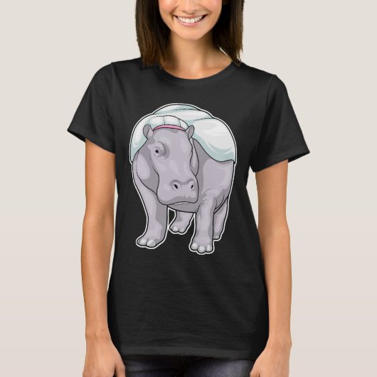 Nijlpaard Bruiloft T-shirt (Voorkant)