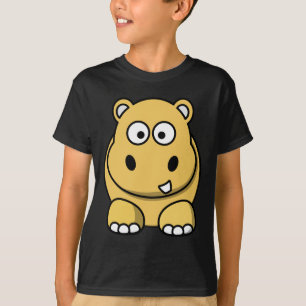 nijlpaard, cartoons, gouden afbeeldingen t-shirt