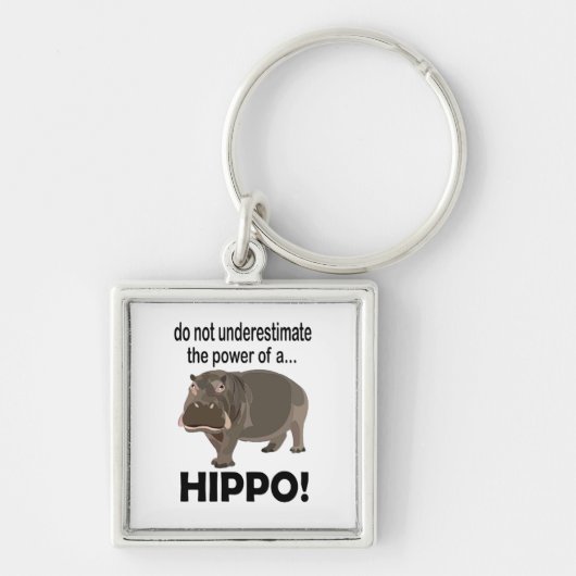 Nijlpaard dier grappige nijlpaard sleutelhanger (Voorkant)