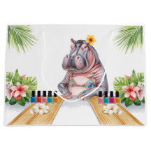 Nijlpaard doet manicure bij het strand 