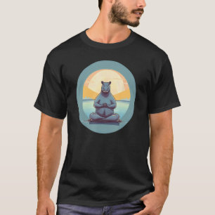 Nijlpaard doet yoga Vrouwen leuk nijlpaard dierent T-shirt