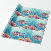 Nijlpaard Duiker onder water Cadeaupapier (Uitgerold)