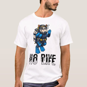Nijlpaard duiker onderwater Duiken met zuurstofapp T-shirt