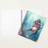 Nijlpaard duikt onder water planner (Display)