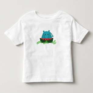 Nijlpaard eet watermeloen kinder shirts