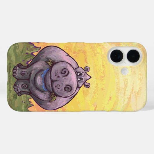 Nijlpaard Electronics Case-Mate iPhone Case (Achterkant (horizontaal))