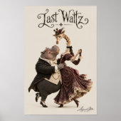 Nijlpaard en Giraffe Dansen Poster (Voorkant)