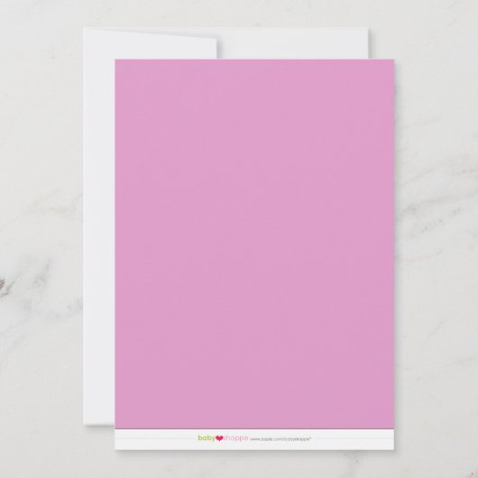 Nijlpaard en vogeltje baby geboorteaankondiging (r aankondiging (Achterkant)