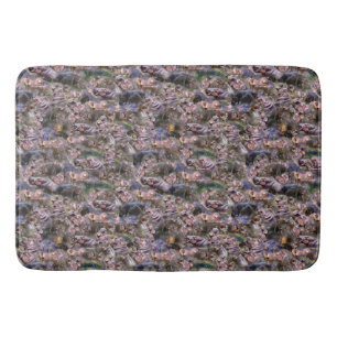 Nijlpaard foto collage, Memory Foam Badmat. Badmat