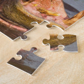 Nijlpaard gaapt, Tanzania Legpuzzel (Zijkant)