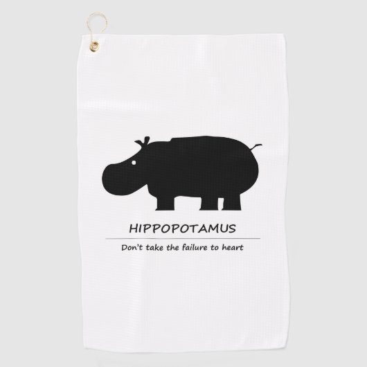 Nijlpaard Golfhanddoeken Golfhanddoek (Voorkant)