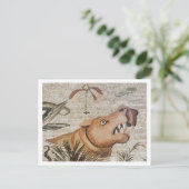 Nijlpaard, het mozaïek van Nijl, Huis van de Faun Briefkaart (Staand voorkant)