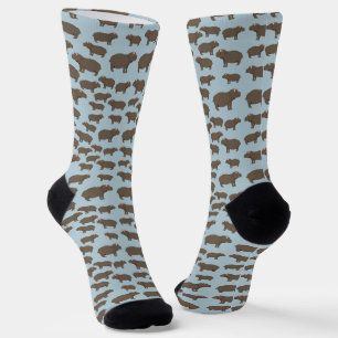 Nijlpaard Hippo Patroon Sokken