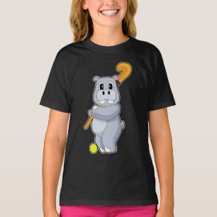 Nijlpaard Hockey Hockeystick T-shirt