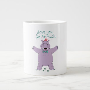 Nijlpaard Hou Zo Veel Van Jou Grote Koffiekop