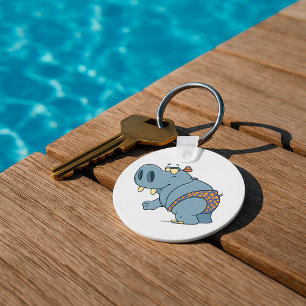 Nijlpaard in een Bikini Sleutelhanger