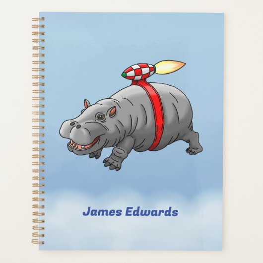 Nijlpaard Jetpack Rit Planner (Voorkant)