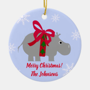 Nijlpaard Kerst Ornament