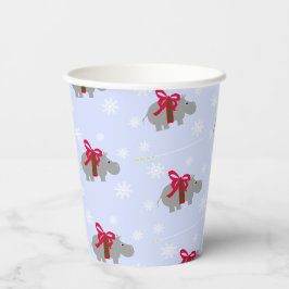 Nijlpaard Kerstfeest Papieren Bekers