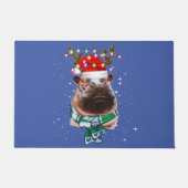 nijlpaard kerstverlichting deurmat (Voorkant)