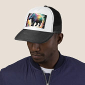 Nijlpaard Kleurensplash, Trucker Pet (In situ)