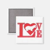 Nijlpaard-LIEFDE Magneet (Voorkant / Achterkant)