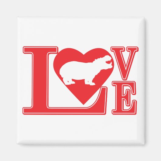 Nijlpaard-LIEFDE Magneet (Voorkant)