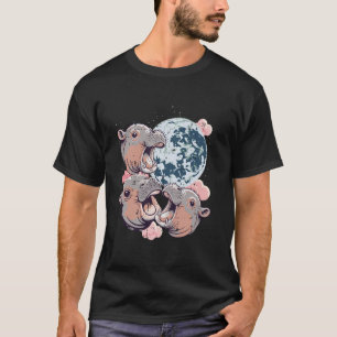 Nijlpaard Maan Gehuil Grappige Spreuk Dier Meme Ma T-shirt