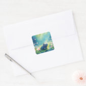 Nijlpaard Magische Vijver Weiland Vierkante Sticker (Envelop)
