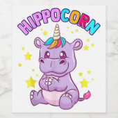 Nijlpaard mousserende wijn of wijnetiketten wijn etiket (Enkel label)