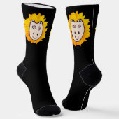 Nijlpaard (of gebruik je eigen foto) Bloemige Crew Sokken (Gebogen)