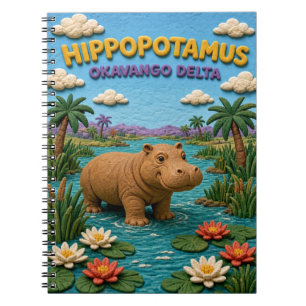 Nijlpaard Okavango Delta Modern KlayKoo Notitieboek