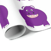 Nijlpaard ontwerp cadeaupapier (Rol Hoek)