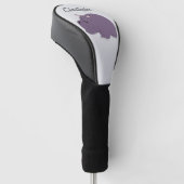 Nijlpaard ontwerp golfheadcover (Schuin)