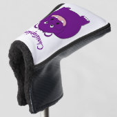 Nijlpaard ontwerp golfheadcover (3/4 voorkant)