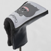 Nijlpaard ontwerp golfheadcover (3/4 voorkant)