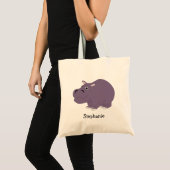 Nijlpaard ontwerp tote bag (Voorkant (product))