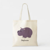 Nijlpaard ontwerp tote bag (Achterkant)